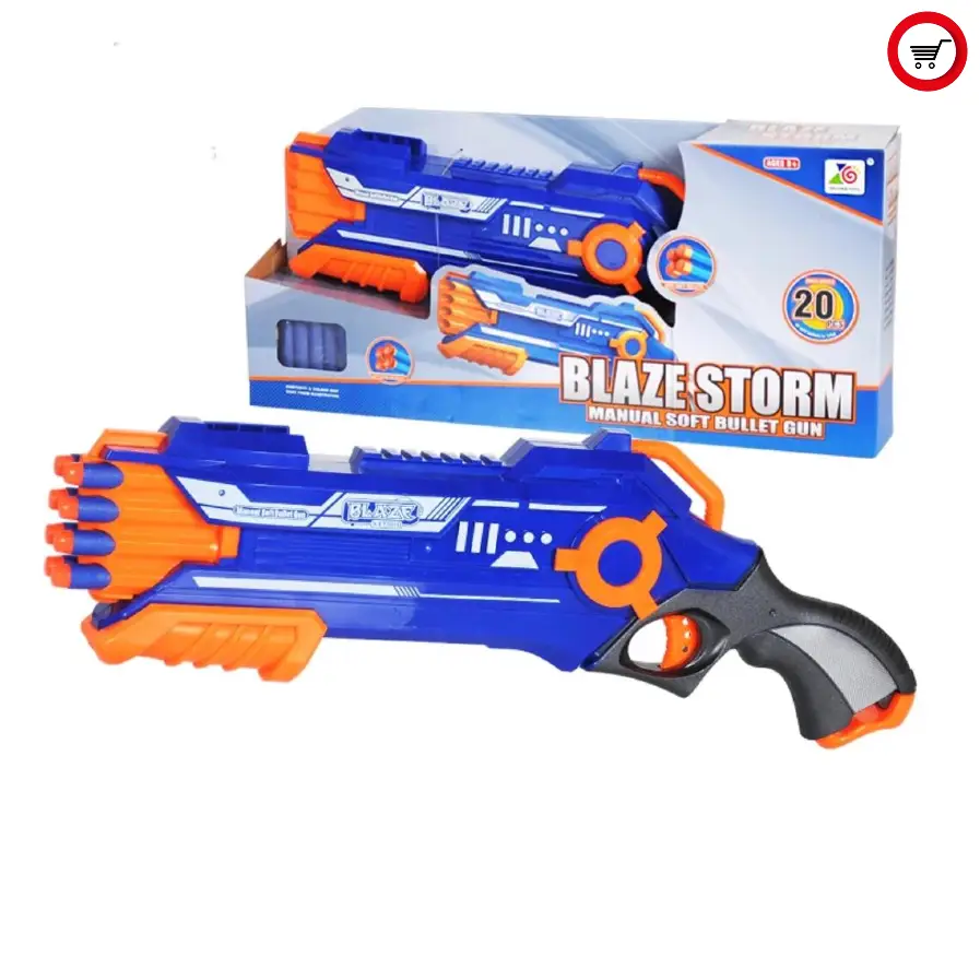 Blaze Storm Manual Soft Bullets Gun 20Pcs
